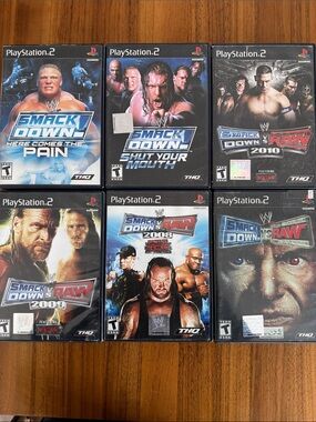 WWE SmackDown! PlayStation 2,  6 Game Lot